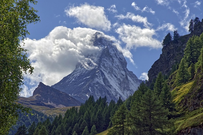 冬天山水背景风景