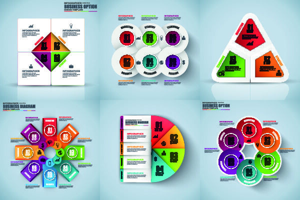 ppt素材3d数据图表模板可视化图形统计标签矢量图标模型ai源文件