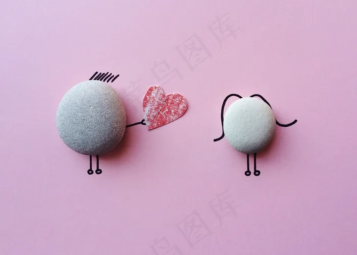 情人节鹅软石创意手绘