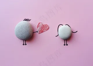 情人节鹅软石创意手绘