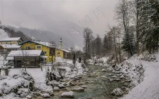 欧洲德国冬景风光