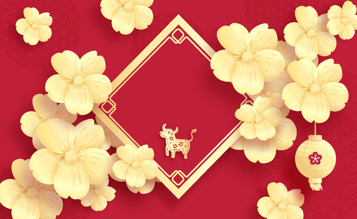 设计红色祝贺新年