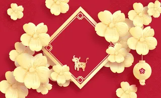 设计红色祝贺新年