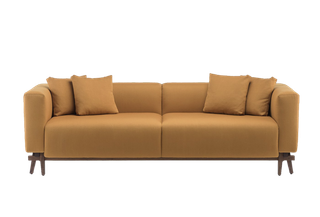 棕色多人沙发家具png免扣素材