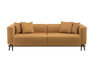 棕色多人沙发家具png免扣素材