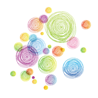 线条圆圈多彩可爱风少儿兴趣班素材