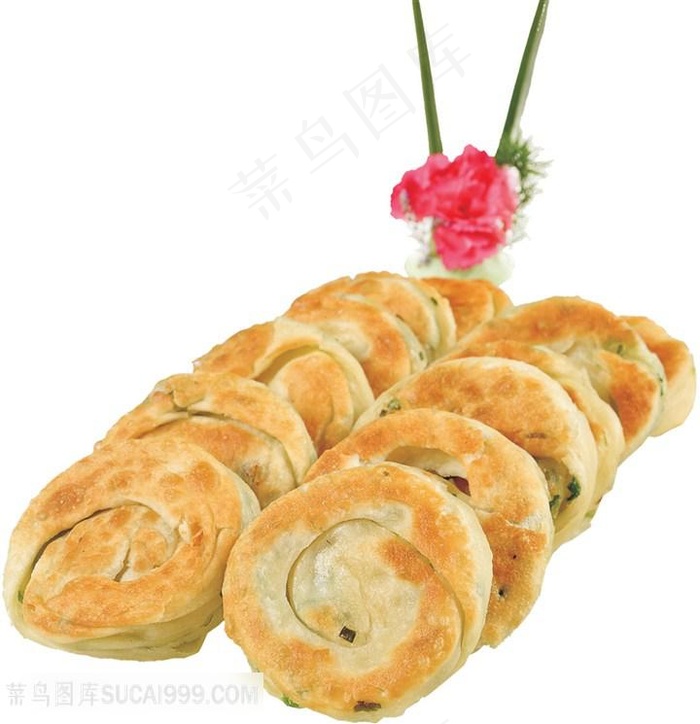 葱花烙饼的美食图片