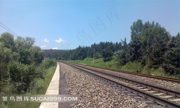 火车轨道 铁路风景图