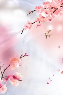 樱花桃花浪漫春天光影背景 樱花桃花浪漫春天光影背景