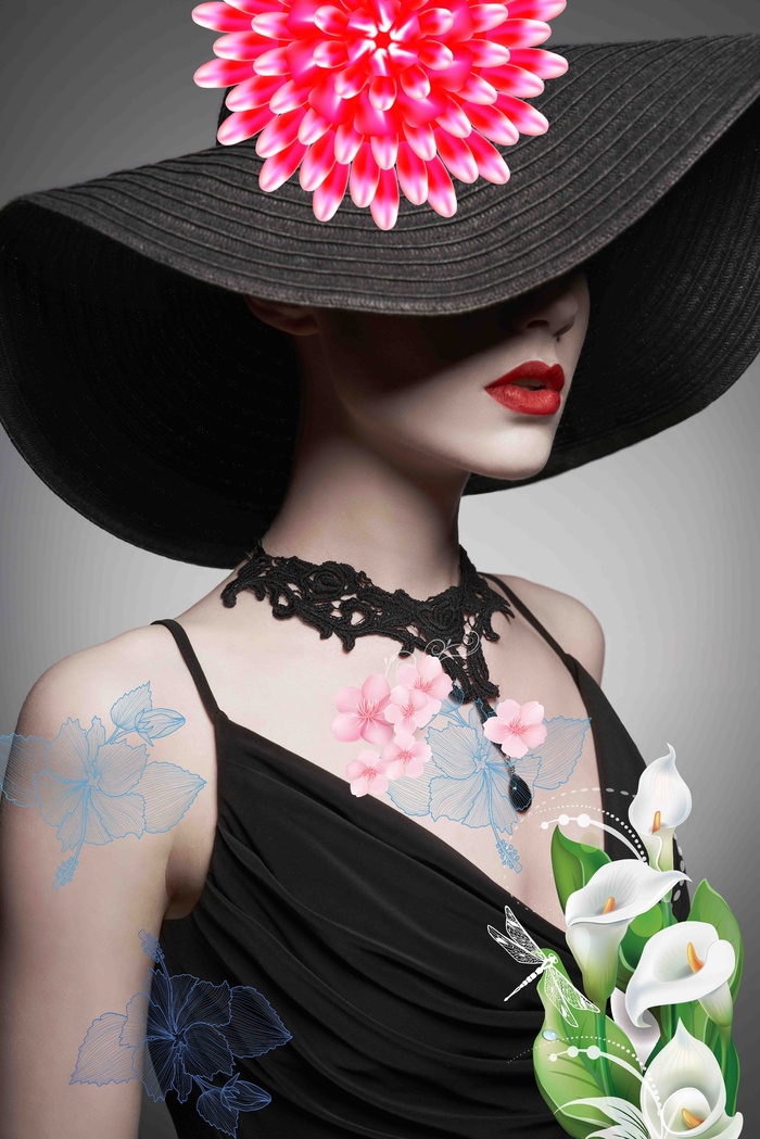 北欧美女装饰画 