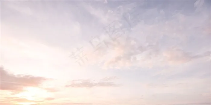 淡淡的蓝天白云景色