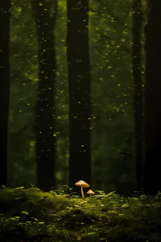 蘑菇树林简约背景