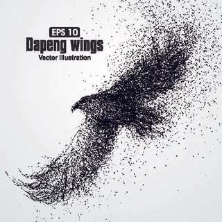 矢量科技动感粒子元素EPS运动人物动物点状创意矢量科幻设计素材