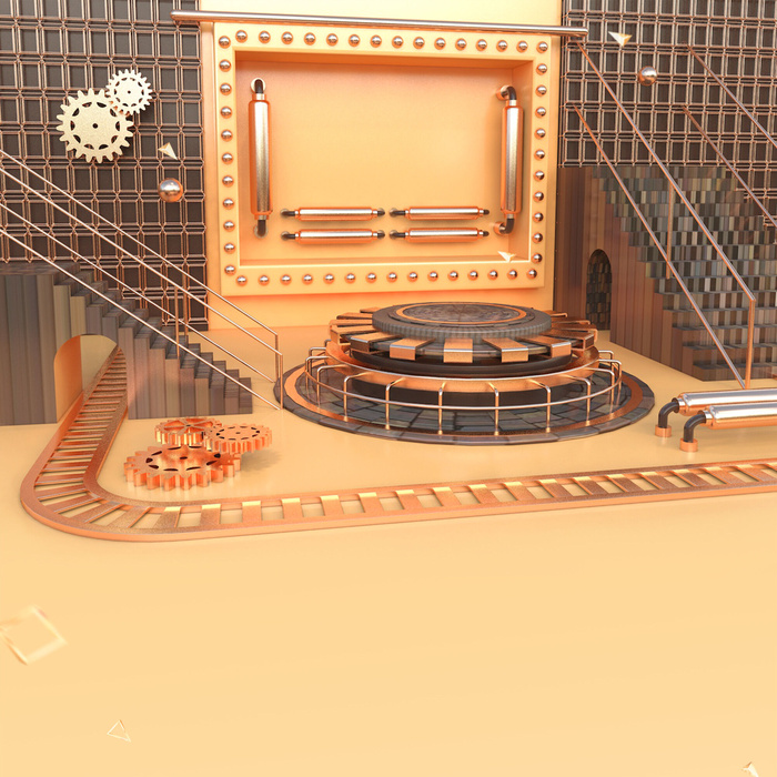 立体C4D场景电商首页主图直通车促销banner海报背景PSD素材