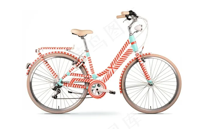 粉嫩的小清新的自行车