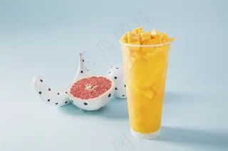 王者芒果奶茶果汁图片饮料图片