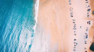 蓝色海滩高清图片