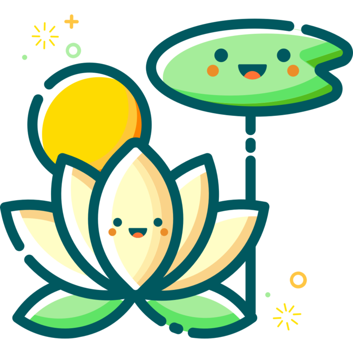 夏至荷花图标元素