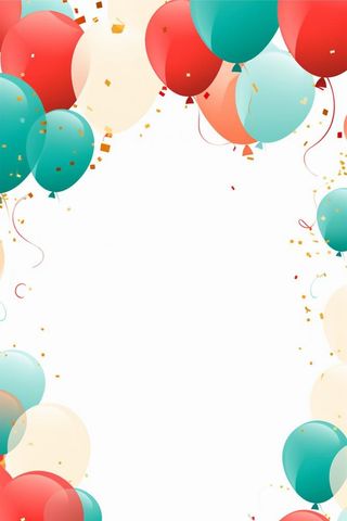 清新气球简约海报背景