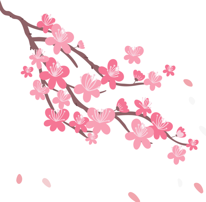 春天浪漫粉红色樱花手绘樱花梅花桃花花朵图片PNG免扣素材