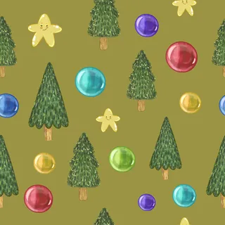 数码印花圣诞树