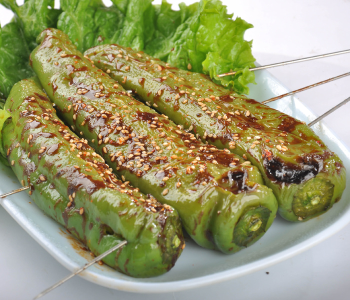 烤青椒 餐饮菜单烧烤烤串高清图