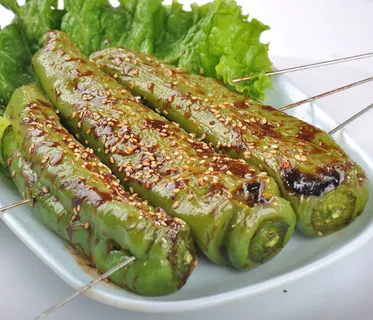 烤青椒 餐饮菜单烧烤烤串高清图 烤青椒 餐饮菜单烧烤烤串高清图