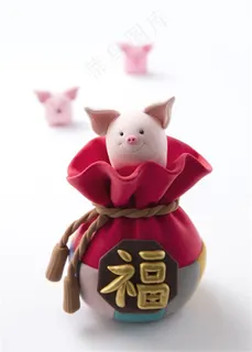 福袋里的小猪2019卡通元素高清图片 福袋里的小猪2019卡通元素高清图片