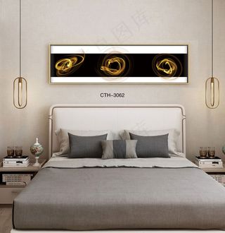 轻奢晶瓷装饰画客厅沙发背景墙卧室床头挂画酒店样板间房间模型现代抽象风