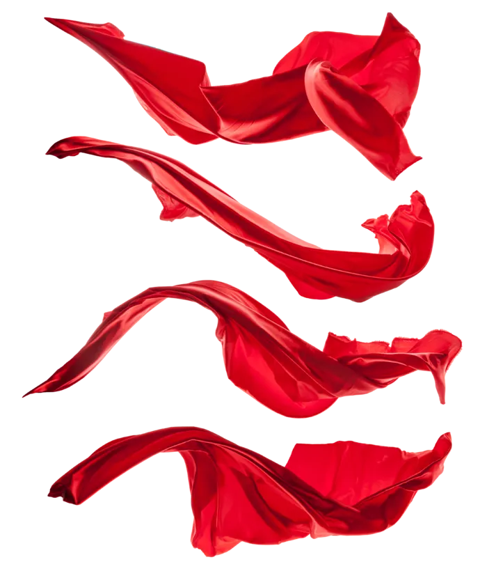 红色飘带免扣素材