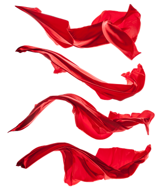 红色飘带免扣素材