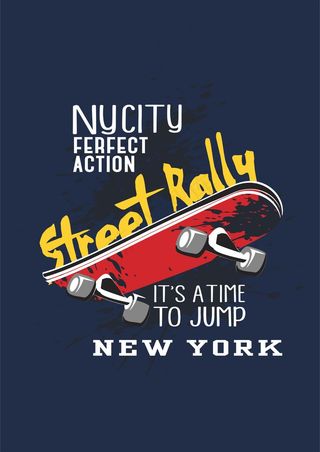 滑板海报 艺术英文字