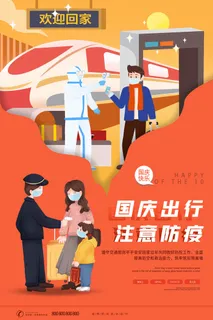 德尔塔病毒防控新冠疫情海报