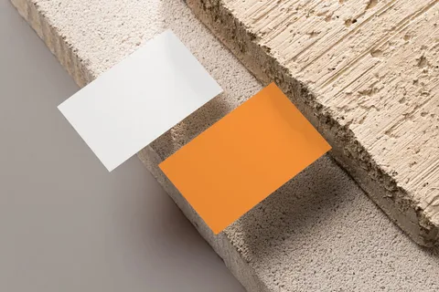 石头背景高档轻奢名片样机