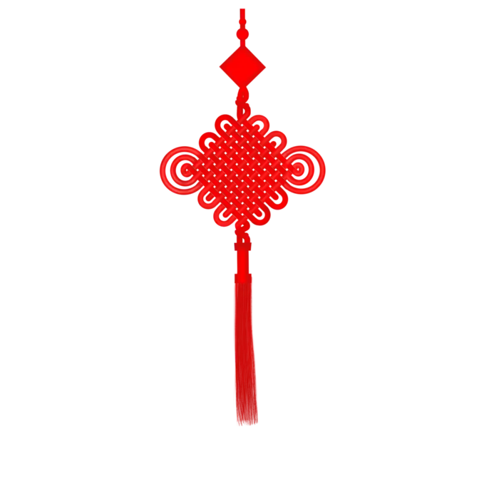 红色平安结中国结免扣素材