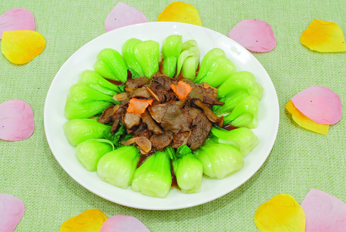 苔蘑扒菜胆