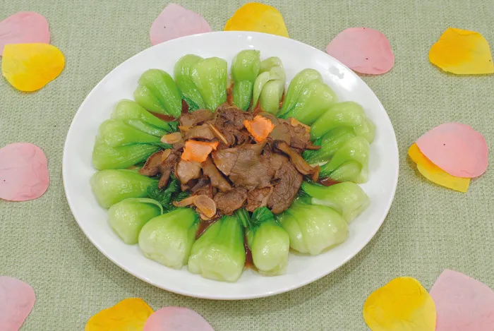 苔蘑扒菜胆