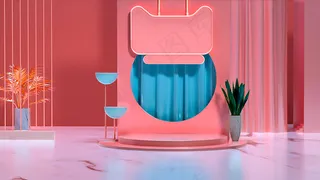 C4D电商场景模型渲染背景