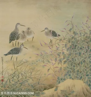 现代高清李科宏工笔画秋趣图国画图片