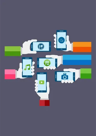 手机功能展示手掌设计