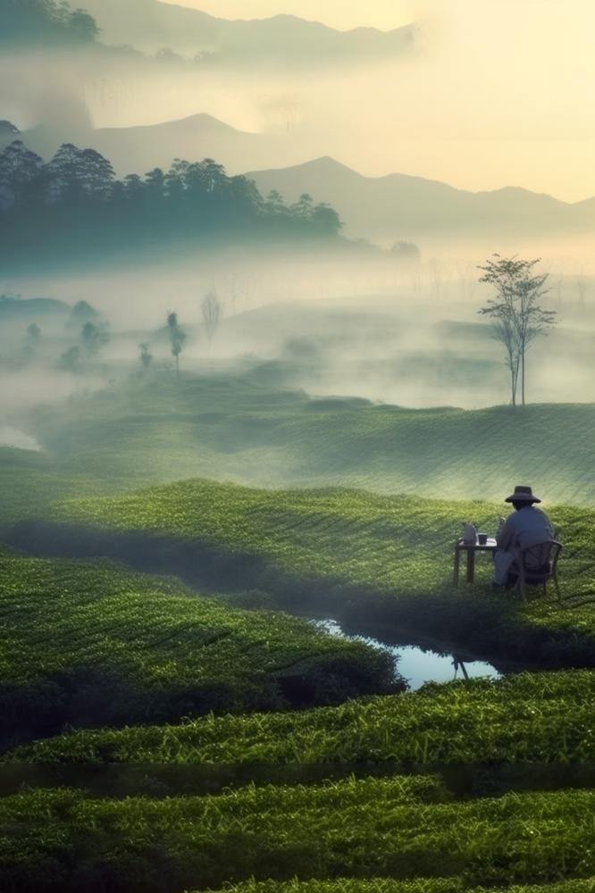 茶园自然风光山川背景