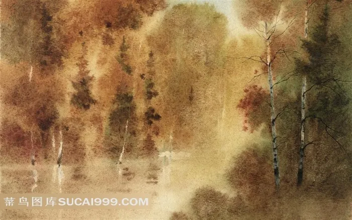唯美迷人水墨风景画