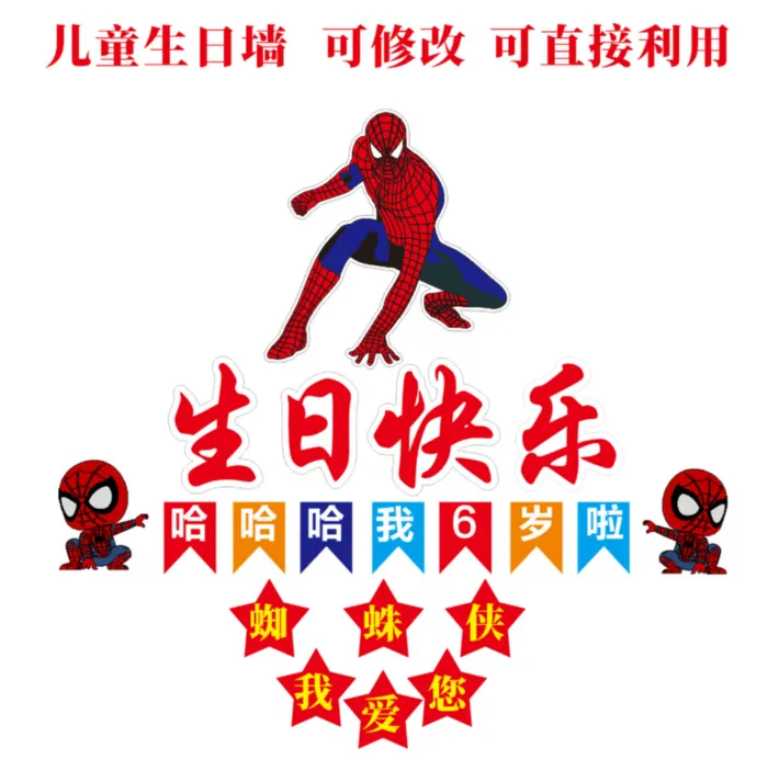 生日卡文化墙cdr矢量模版下载