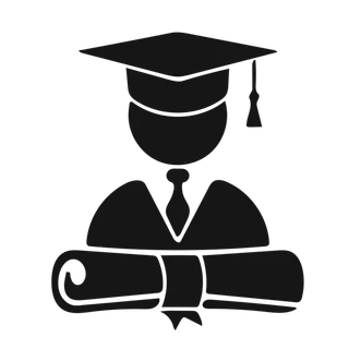 博士剪影黑白图标少儿兴趣班