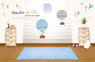 儿童房装饰效果 