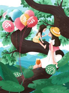 母亲节 母亲节插画 母亲节宣传