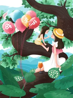 母亲节 母亲节插画 母亲节宣传