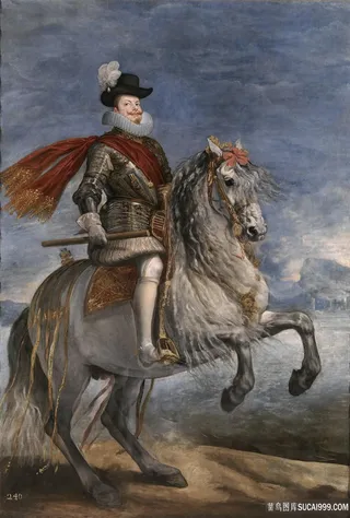 骑士唯美风景画油画