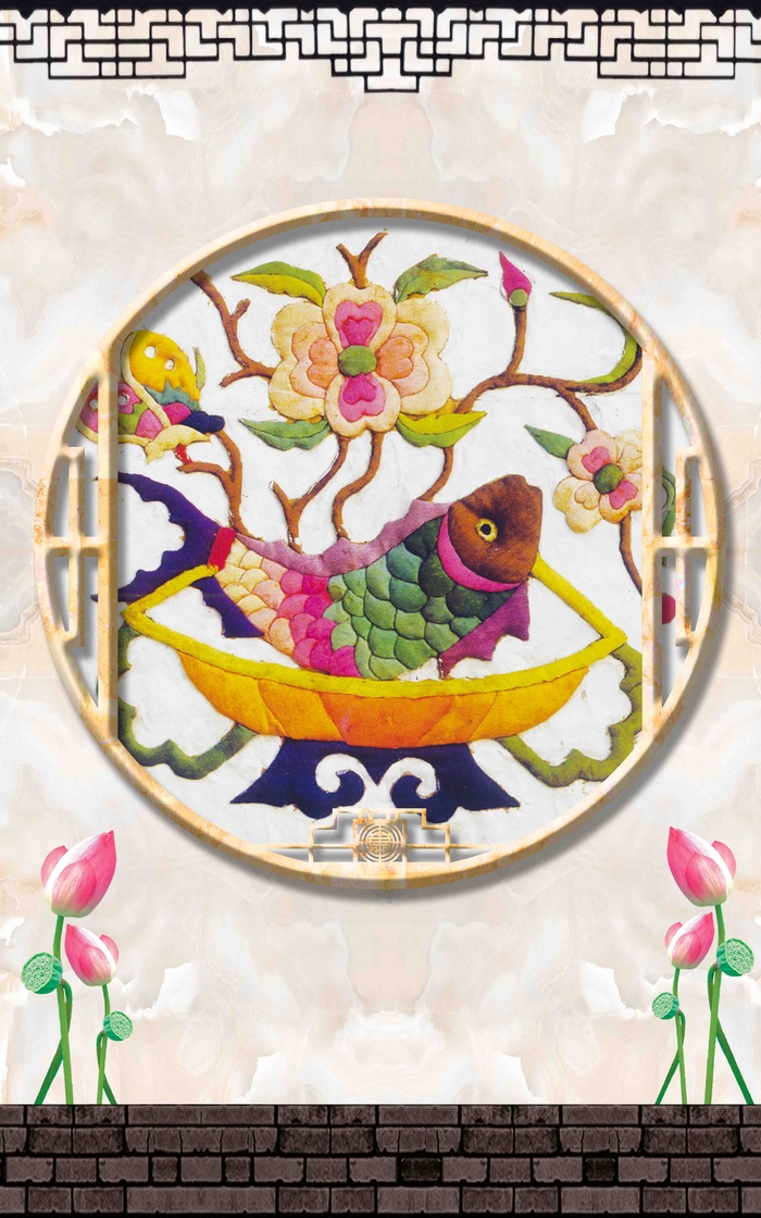 玄关背景墙装饰画psd模版下载