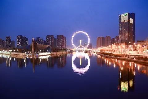 天津之眼夜景 天津之眼夜景